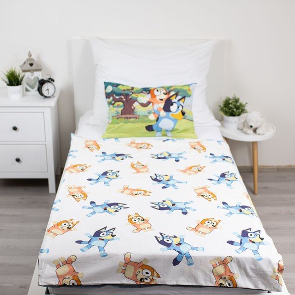 Iš medvilnės vaikiška patalynė vaikiškai lovai 100x135 cm Bluey – Jerry Fabrics-image-2