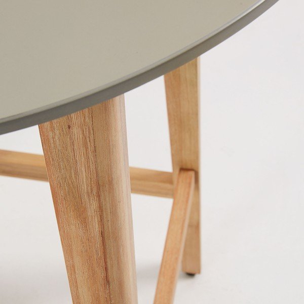 Eukalipto medienos balkono staliukas Kave Home Giorgia, ⌀ 70 cm-image-1