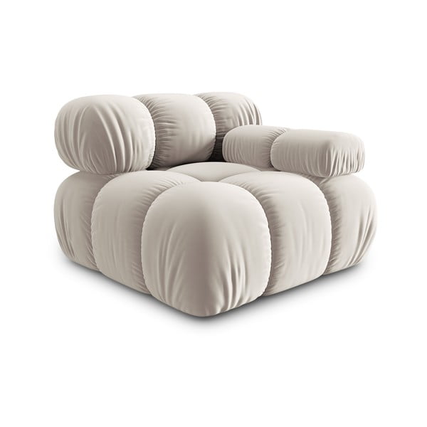 Iš velveto modulinė sofos dalis smėlio spalvos (su dešiniuoju kampu) Bellis – Micadoni -image-3