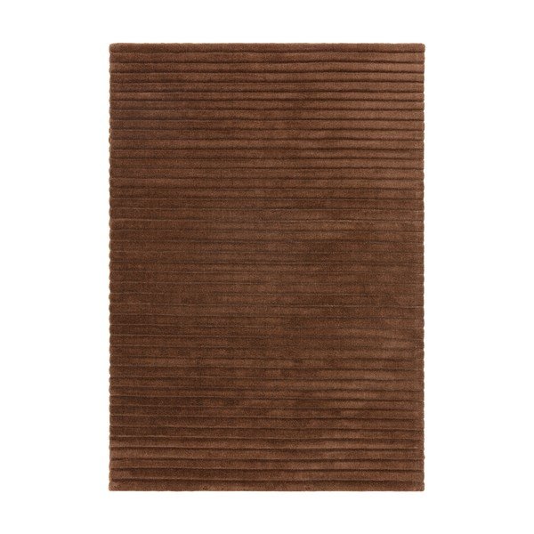 Rankų darbo tamsiai rudos spalvos iš vilnos kilimas 160x230 cm – Asiatic Carpets