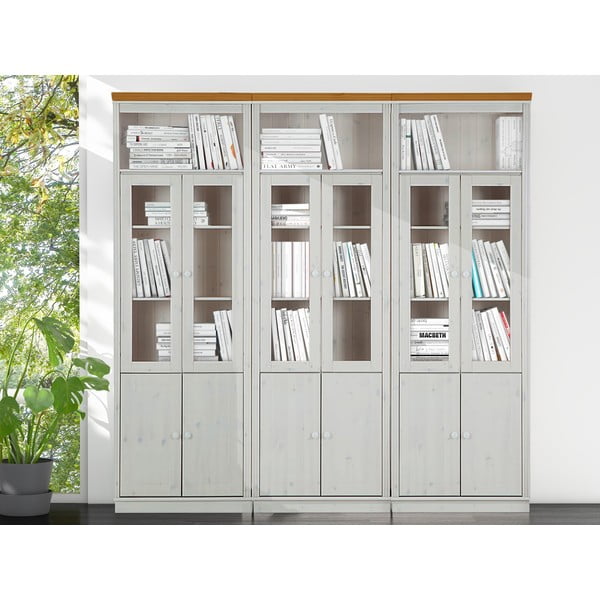 Iš pušies masyvo vitrina baltos spalvos 518x223 cm Anita – Støraa-image-1