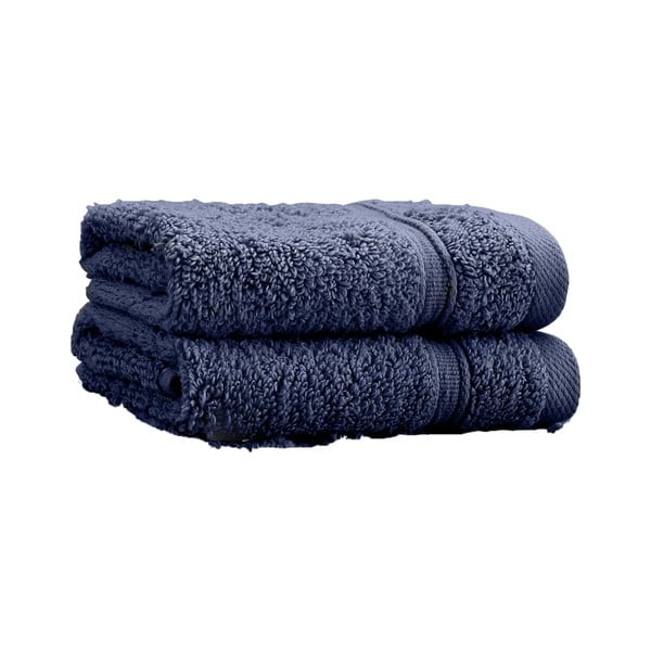 Tamsiai mėlynos spalvos iš frote audinio iš medvilnės rankšluosčiai 2 vnt. 30x30 cm Zero Twist – Catherine Lansfield