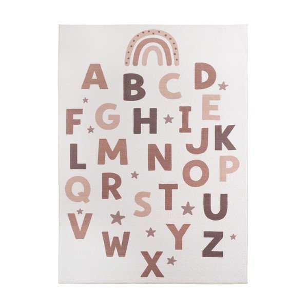 Skalbiamas kreminės spalvos vaikiškas kilimas 140x200 cm Coco 1133 – Ayyildiz Carpets