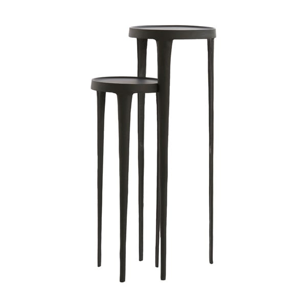 Iš metalo apvalios formos šoniniai stalai 2 vnt. ø 35 cm Tobias – Light & Living-image-2
