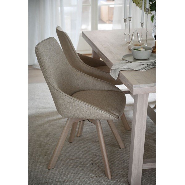 Valgomojo kėdės smėlio spalvos 2 vnt. Alison – Rowico-image-1