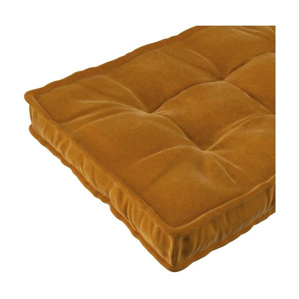 Garstyčių geltonos spalvos vaikiškas čiužinys 60x120 cm Posh Velvet - Yellow Tipi-image-1