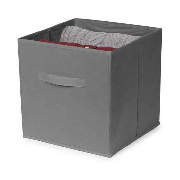 Tamsiai pilkos spalvos iš plastiko daiktadėžė 31x31x31 cm – Compactor-image-1