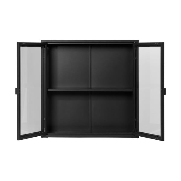 Iš metalo pakabinama vitrina juodos spalvos 80x80 cm Brisbane – House Nordic-image-3