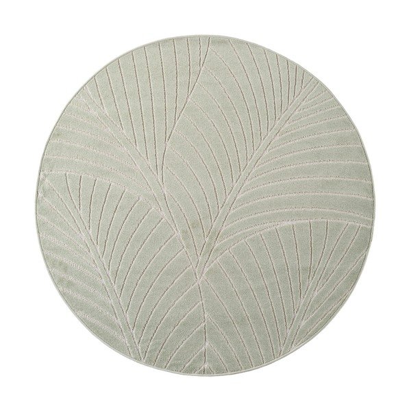 Žalios spalvos apvalios formos lauko ir vidaus kilimas ø 160 cm Nova 1203 – Ayyildiz Carpets