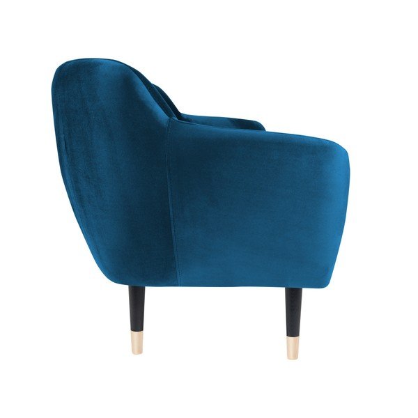 Mėlyna sofa su juodomis kojomis Mazzini Sofas Amelie, 158 cm-image-3