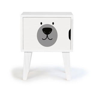 Vaikiškas medinis naktinis staliukas Little Nice Things Polar Bear