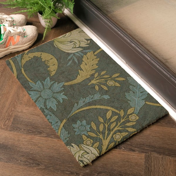 Iš kokoso pluošto grindų kilimėlis 40x60 cm William Morris – Artsy Doormats-image-1