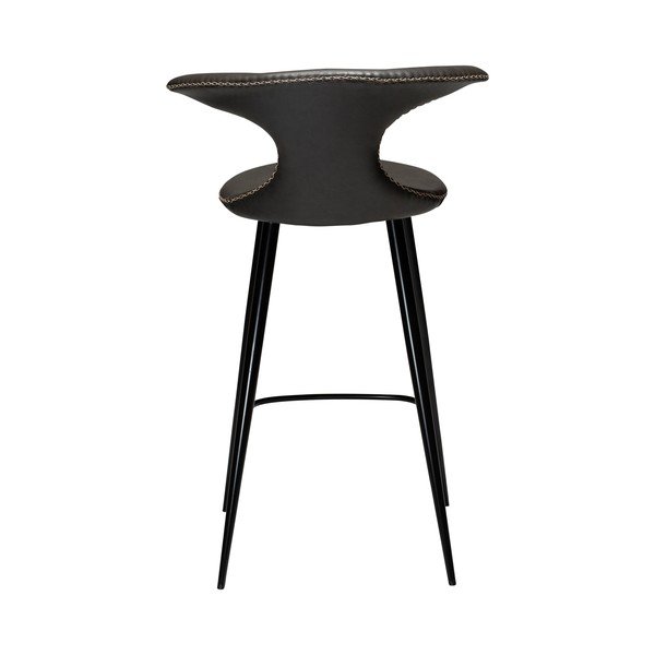 Tamsiai pilka odinė baro kėdė DAN-FORM Denmark Flair, aukštis 90 cm-image-4