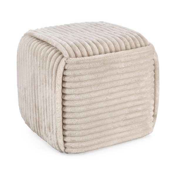 Smėlio spalvos pufas Cube – Bizzotto