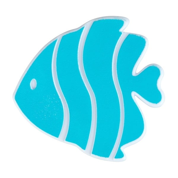 5 šviesiai mėlynų neslystančių prisisiurbiančių dekoracijų rinkinys voniai Wenko Fish