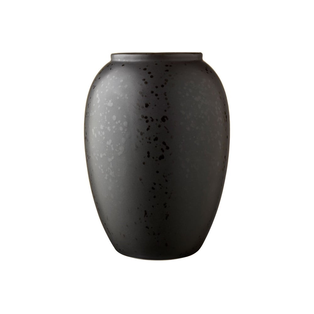 Juoda akmens masės vaza Bitz Basics Black, aukštis 20 cm