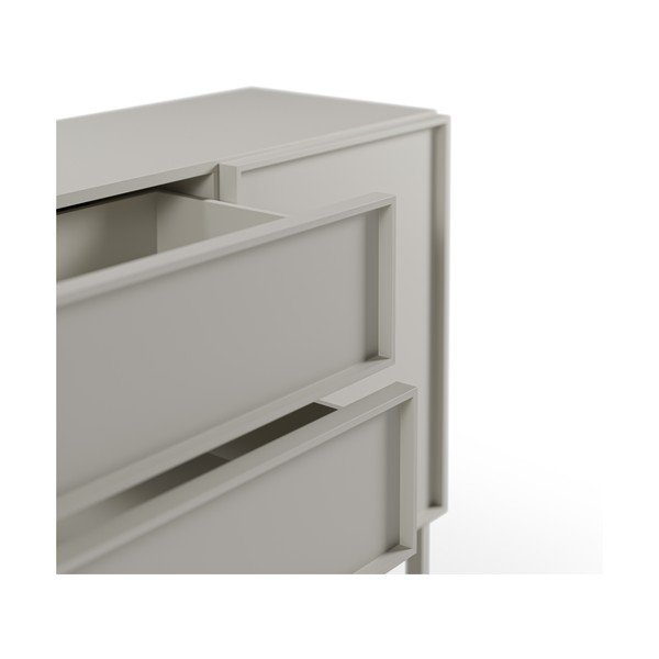 Kreminės spalvos šoninė spintelė 160x80x42 cm Brise – Marckeric-image-2