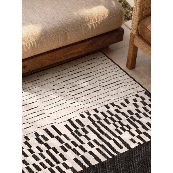 Juodos spalvos/kreminės spalvos lauko ir vidaus kilimas 120x170 cm Haringey Acacia – Ted Baker-image-3