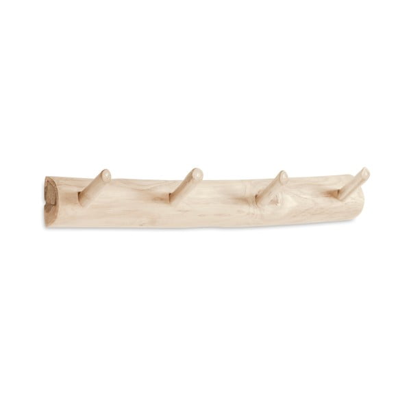 Natūralios spalvos iš tikmedžio masyvo sieninė lentyna 63 cm Gaillech – Kave Home