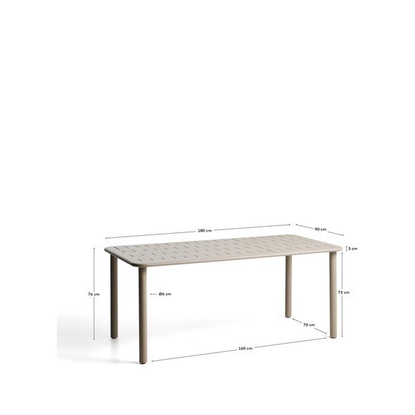 Iš plieno sodo valgomojo stalas 90x180 cm Brai – Kave Home-image-1