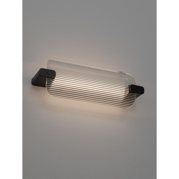 Matinės juodos spalvos iš stiklo sieninė lempa LED Emery – Nova Luce-image-1