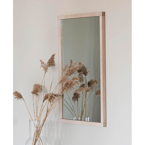 Sieninis veidrodis su medžio masyvo rėmu 60x90 cm Lodur – Rowico-image-2
