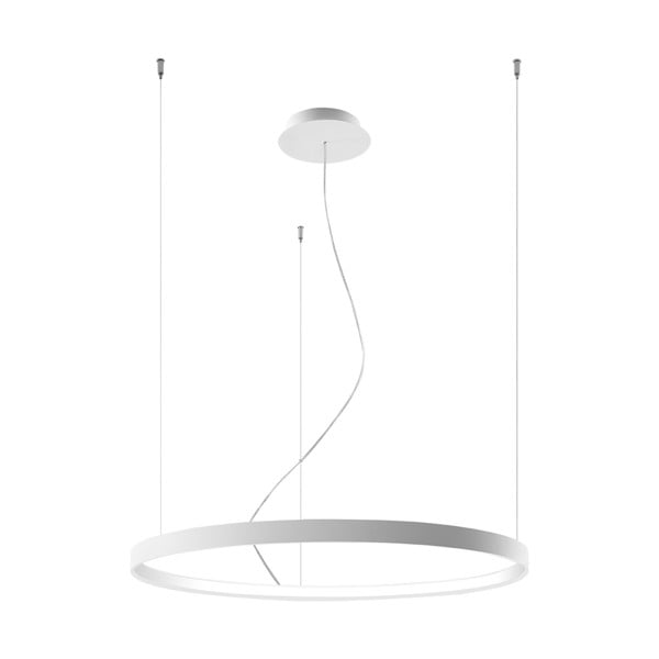 Baltas pakabinamas šviestuvas Nice Lamps Ganica, ø 80 cm