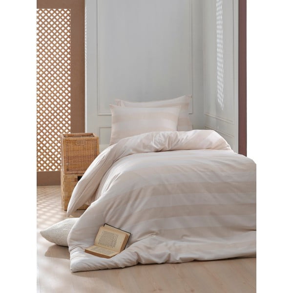 Iš damasko viengulė patalynė smėlio spalvos 140x200 cm Max Yollu – Mijolnir