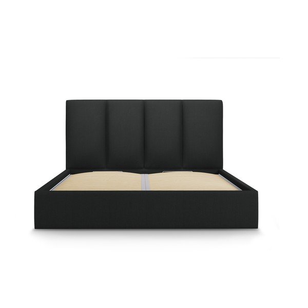 Juoda dvigulė lova Mazzini Beds Juniper, 140 x 200 cm-image-2