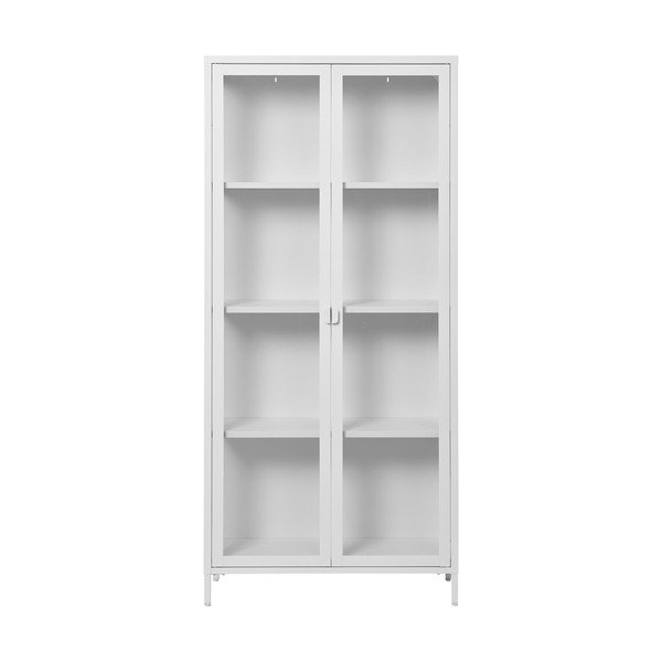 Iš metalo vitrina baltos spalvos 80x175 cm Brisbane – House Nordic