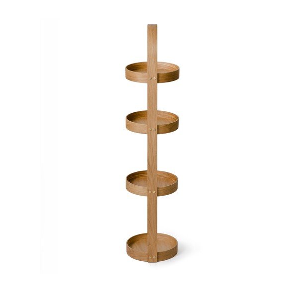 Ąžuolo vonios kambario stovas Wireworks Round Caddy Mezza, 4 lentynos-image-1