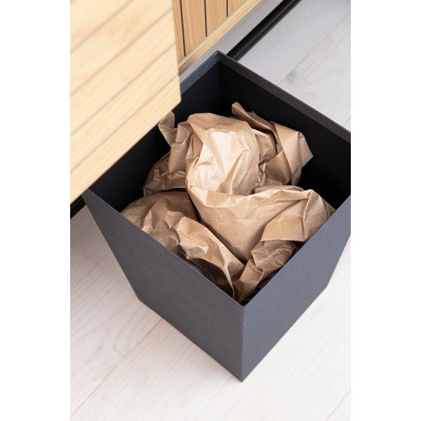 Juodos spalvos šiukšliadėžė biurui Sofia Canvas Paper Laminate – Bigso-image-4