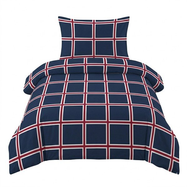 Tamsiai mėlynos spalvos iš medvilnės viengulė patalynė 140x200 cm Frank – Cotton House