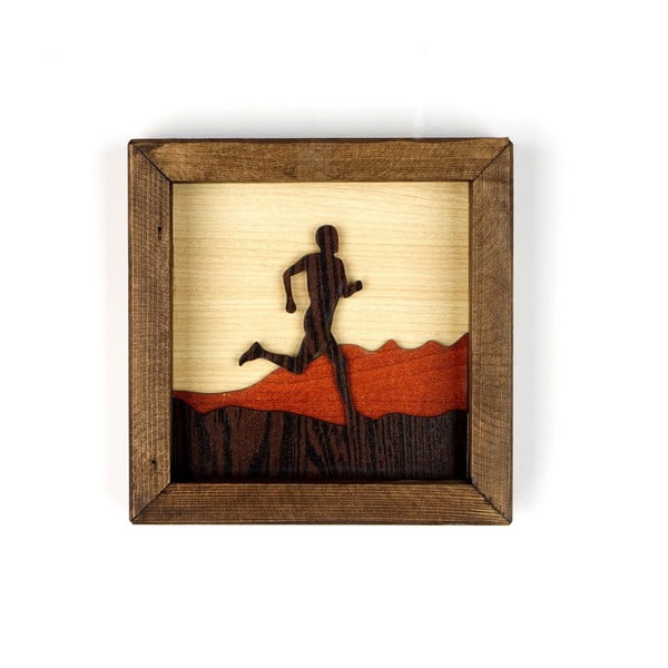 Medinis paveikslas Kate Louise Running Man, 16 x 16 cm