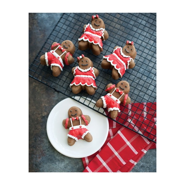 Sidabrinė kepimo forma su mini berniuko ir mergaitės formelėmis Nordic Ware, 1,1 l-image-1