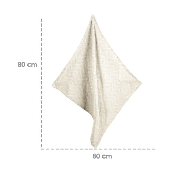 Iš organiškos medvilnės megztas vaikiškas pledas kreminės spalvos 80x80 cm Seashells – Roba-image-1