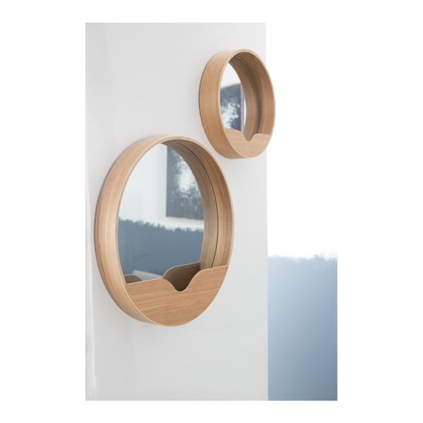 Sieninis veidrodis su daiktų laikymo vieta Zuiver Round Wall, ⌀ 60 cm-image-1