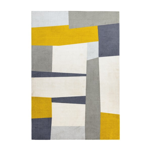 Geltonos ir pilkos spalvos kilimas Asiatic Carpets Riley Carso, 160 x 240 cm
