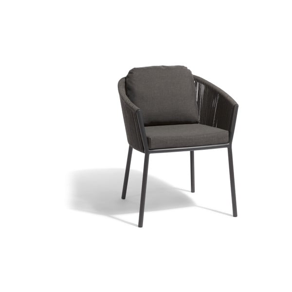 Juodos spalvos metalinė sodo kėdė Omer – Diphano