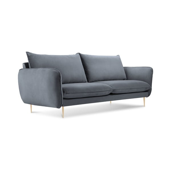 Pilka aksominė sofa Cosmopolitan Design Florence, 160 cm