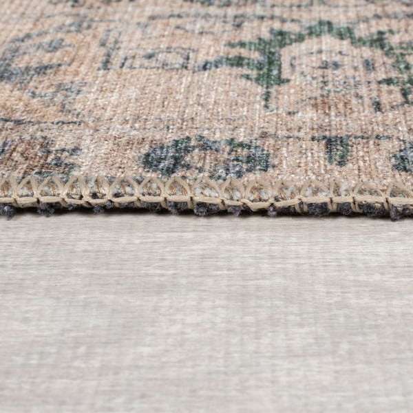 Skalbiamas žalios spalvos kilimas 152x230 cm Beau Floral – Flair Rugs-image-4