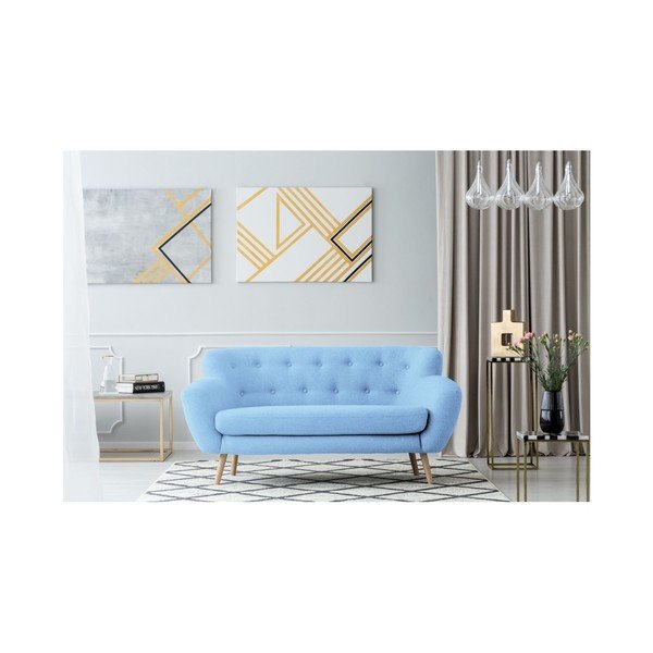 Šviesiai mėlyna dvivietė sofa "Kooko Home Pop-image-1
