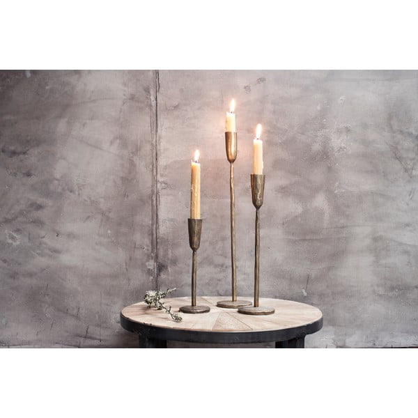 Aukso spalvos metalinė žvakidė Nkuku Mbata, 30 cm aukščio-image-1