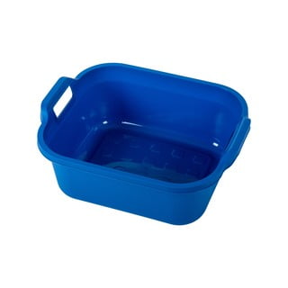 Tamsiai mėlynas plastikinis dubuo su dviem rankenomis Addis, 39 x 32 x 14 cm
