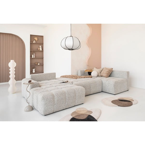 Smėlio spalvos sulankstoma/su sandėliavimo vieta modulinė kampinė sofa (su dešiniuoju kampu) Lulu – Miuform-image-1
