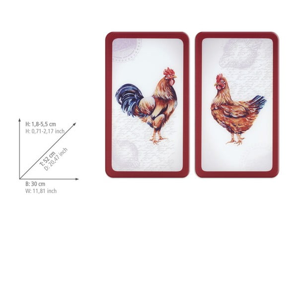 Iš grūdinto stiklo viryklės dangčiai 2 vnt. 52x30 cm Farm – Wenko-image-4