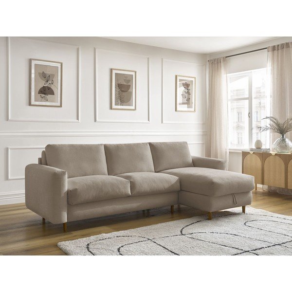 Taupe spalvos kampinė sofa Nouveau Cocoone – Bobochic Paris-image-1