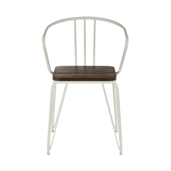 Baltos spalvos/natūralios spalvos iš guobos masyvo valgomojo kėdė District – Premier Housewares-image-2