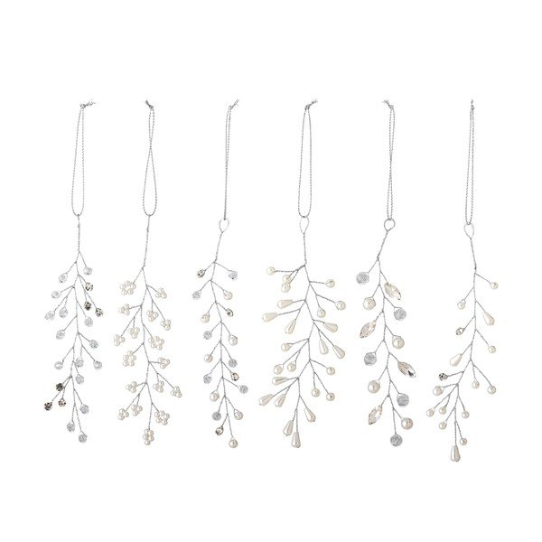 Iš plastiko eglutės papuošimai 6 vnt. 11 cm Ikata – Bloomingville