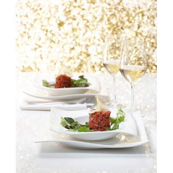 Balta porcelianinė desertinė lėkštė Maxwell & Williams Motion, 18 x 18 cm-image-1